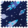 Rocket Adventure, Astral Blue - Roman Blind